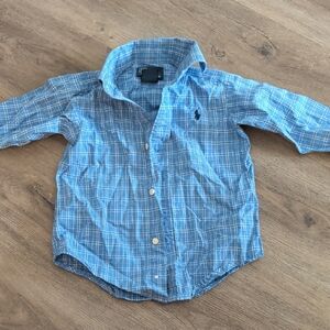 Ralph Lauren Kids Blue Checkered Shirt